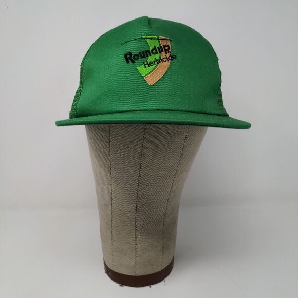 Roundup Herbicide Snapback Trucker Hat Embroidered Logo Green USA Adjustable - Picture 2 of 11